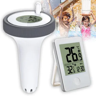 Produktbild von Digitales Poolthermometer Schwimmbad Aquarium Thermometer mit Innentemperatur