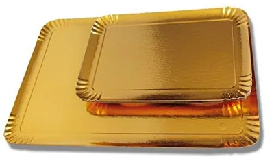 Servierplatte 19x28 cm goldfarben, 25 Stück