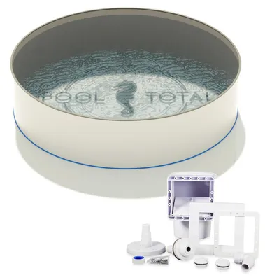 Produktbild von Pool Ø 2,50 x 1,20 m Folie grau 0,8mm EB, Stahl 0,6mm inkl. Skimmer