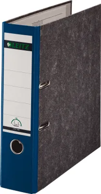 Produktbild von Leitz Plastic Lever Arch File A4 80mm 180°, A4, Karton, Blau, 600 Blätter, 8 cm, 81 mm