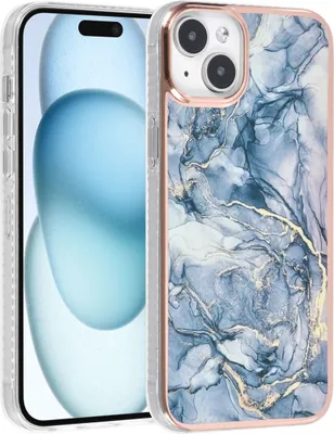 Produktbild von UNIQ Accessory iPhone 15 & 14 Plus TPU Back Cover - Marble Grey