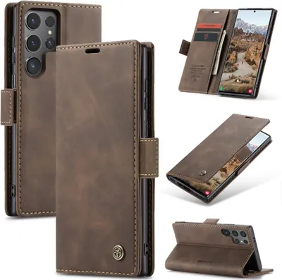 Produktbild von Samsung Galaxy S25 Ultra Hülle - CaseMe 013 Klapphülle - Dunkelbraun