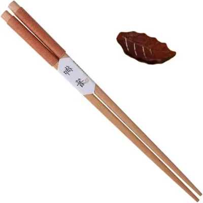 Imagen del producto de Juego de palillos, 2 pares, de madera, estilo japonés y chino, para sushi