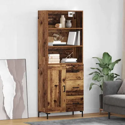 Produktbild von vidaXL Highboard Altholz 69,5 x 34 x 180 cm Holzwerkstoff