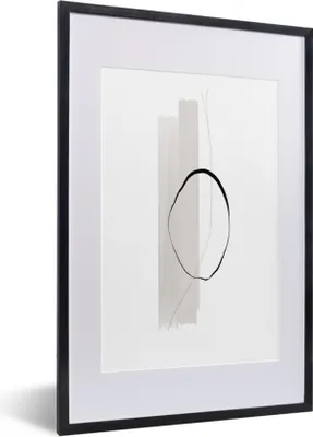 Produktbild von MuchoWow® Gerahmtes Poster Abstrakt - Pastell - Design 40x60 cm - Poster mit Schwarzem Bilderrahmen Wandposter Rahmen Foto Bilder - Poster in Rahmen