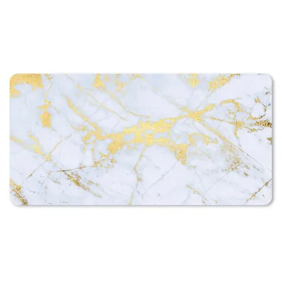 Produktbild von MuchoWow® Schreibtischunterlage Marmor - Gold - Weiß - Luxe - Marmoroptik - Glitzer 80x40 cm - XXL Mauspad - Gaming Mauspad