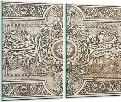 Produktbild von Herdabdeckplatten 2 teilig 30x52 Glaskeramikfeld Abdeckung Glas Schreiben