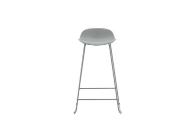 Image de Wave Tabouret de bar, Chaise coque, gris.