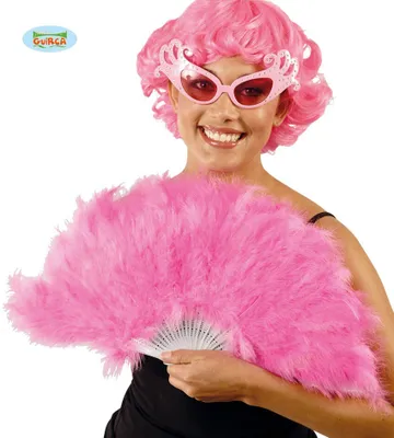 Immagine prodotto di bellissimo ventaglio di piume rosa per signore