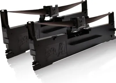 Produktbild von 2x kompatible Nylonbänder für Epson LQ630 LQ630S C13S015307 Farbband schwarz Doppelpack