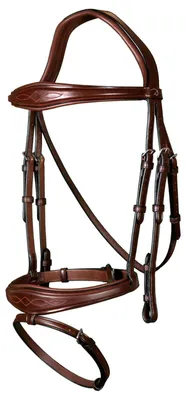 Produktbild von Dyon New English Collection anatomische Trense mit kombiniertem Reithalfter