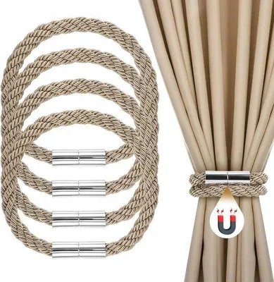 Immagine prodotto di 4 nastri decorativi magnetici con potenti magneti; cordoncino decorativo intrecciato
