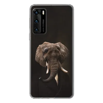 Produktbild von MuchoWow® Handyhülle Schutzhülle Hülle für Huawei P40 Elefant - Tiere - Kunst Silikon Softcase Handy Hülle - Handytasche