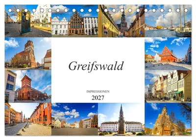 Produktbild von Greifswald Impressionen (Tischkalender 2027 DIN A5 quer), CALVENDO Monatskalender