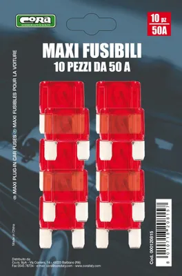 Produktbild von Cora 000120815 Maxi Sicherungen 50 A 10 Stück