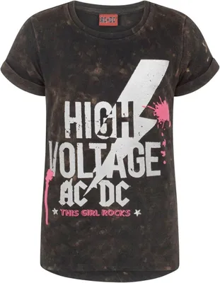 Produktbild von AC/DC - "High Voltage" T-Shirt für Mädchen NS7326 (140) (Schwarz)