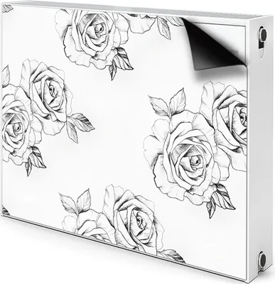 Produktbild von Magnet Heizkörper Heizkörper-Abdeckung Heizkörperabdeckung 110x60 cm  - Rosen