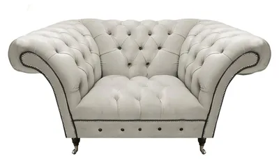 Immagine prodotto di Poltrona Chesterfield in pelle bianca in ecopelle a un posto