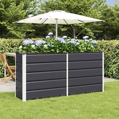 Immagine prodotto di Maison Exclusive - Fioriera antracite 160 x 40 x 75 cm in acciaio