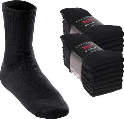 Produktbild von MT Damen und Herren Sport- und Freizeitsocken (16 Paar) Tennissocken - Schwarz 43-46