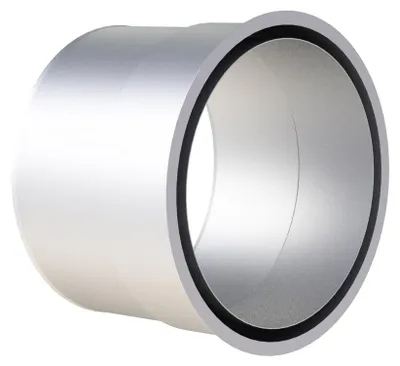 Produktbild von EW-FU Wandfutter doppelt - Edelstahl -  Ø 100 mm