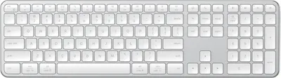 Produktbild von SATECHI Slim EX3 Kabellose Tastatur, Kompakte Bluetooth-Tastatur für Mac, Windows & Android QWERTY (Englisch), Silber