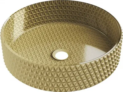 Obrázek produktu pro Mexen Aura skleněné umyvadlo na desku 39 x 39 cm, Zlatá- 24013950