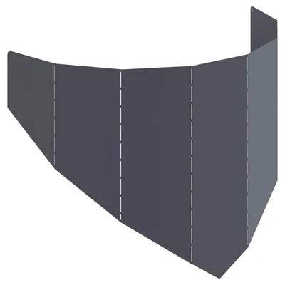 Obrázok produktu pre vidaXL Obvodová ohrádka pre záhradu, 100 x 45 cm, oceľ, antracitová farba