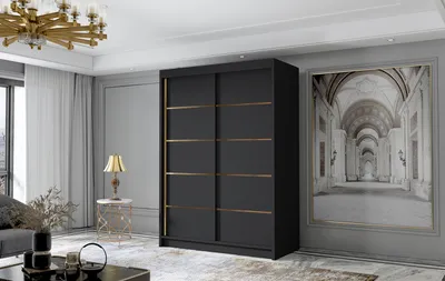 Obrázek produktu pro Šatní skříň MILINA - 120 cm, černá