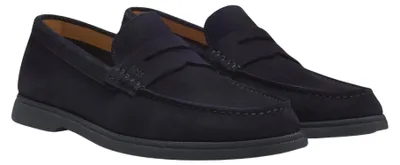 Produktbild von Boss Sienne Herren Loafers mit normaler Passform aus Wildleder in Dunkelblau