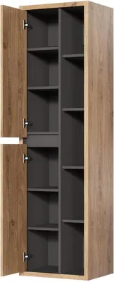 Produktbild von Badmöbel DEVON-S 100 cm mit Aufsatzwaschbecken EICHE-GRAU SOFT-CLOSE Waschbecken Waschbeckenunterschrank