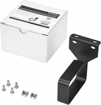Immagine prodotto di StarTech.com Anello di gestione dei cavi per rack a più vie - 6x10cm, Anello per cavi, acciaio, nero, 173 g