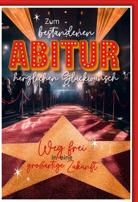 Produktbild von Abitur - Karte mit Umschlag - Walk of Fame