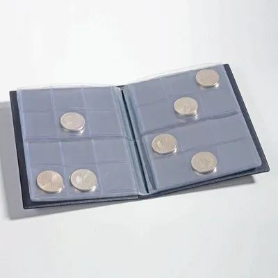 Obrázek produktu pro Taschenalbum für 96 Münzen, 8 Münzblättern für je 12 Münzen