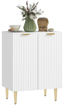 Produktbild von Küchenschrank - Buffet - Aufbewahrungsschrank - Anrichte - Sideboard - 2 Türen - Verstellbare Ablage - Metallfüße