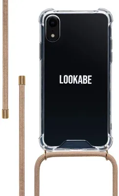 Produktbild von LOOKABE Tasche Apple iPhone XR Smartphone - Golden - Messing, Thermoplastisches Polyurethan (TPU) Body - wasserabweisend, Staubfest, Schmutzabweisend, Reißfest, Stoßfest, Kratzfest - Halsriemen