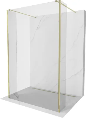 Image de Mexen Kioto paroi de douche autoportante 90 x 30 x 30 cm, transparent, or - 800-090-030-222-50-00-030