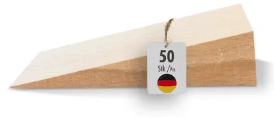 Obrázok produktu pre Sada 50 drevených klinov (z tvrdého dreva), rozmery 100x40x25 mm