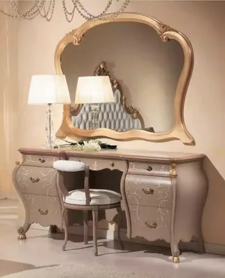Produktbild von Schminktisch Set Konsole Spiegel Schlafzimmer Möbel Design Set Dekoration