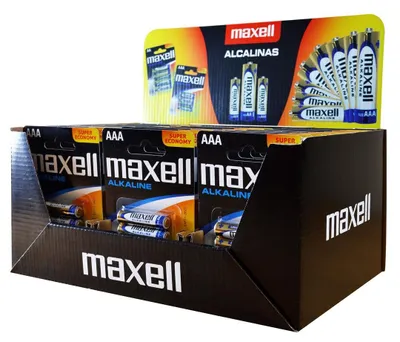 Immagine prodotto di Maxell Alkaline LR03 AAA, confezione da 4 (30 blister/120 batterie)
