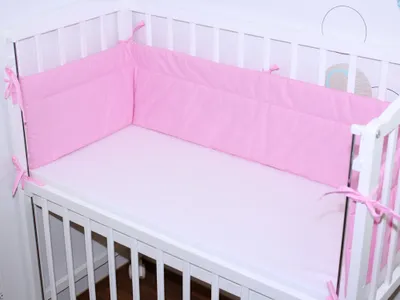 Produktbild von PRIMAWELA Baby Nestchen 170 cm für Beistellbett 40x90 cm Baby Bettumrandung Luftschutz -13. Rosa