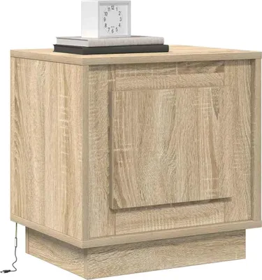 Image de vidaXL Table de chevet, lot de 2, chêne Sonoma, 44 x 34,5 x 45 cm, aggloméré