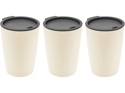 Produktbild von Magu 3er Set Natur-Design Trinkbecher Coffee to Go Beige ca. 310 m 135465