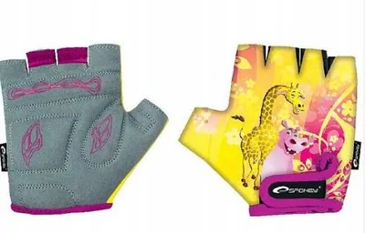 Obrázek produktu pro Dětské cyklistické rukavice Spokey GIRAFFE GLOVE růžové vel. XS