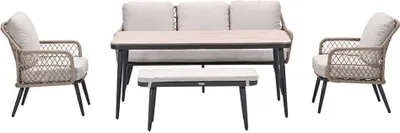 Produktbild von Garden Impressions Allasio Sportbank - carbon black - desert sand