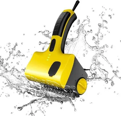 Image de Brosse électrique pour barbecue, pivotante à 360°, étanche, amovible, 2 brosses pour le barbecue, la cuisine et la douche