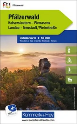 Image de Kümmerly+Frey Carte Outdoor Allemagne 24 Pfälzerwald 1:50.000