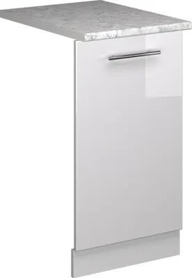 Produktbild von Geschirrspülblende Vicco Fame-Line Weiß Hochglanz 45 cm , AP Marmor, Model 54604