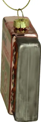 Produktbild von Christbaumschmuck Glas 10,5cm Mini-Pizza Figur Gold / Rot