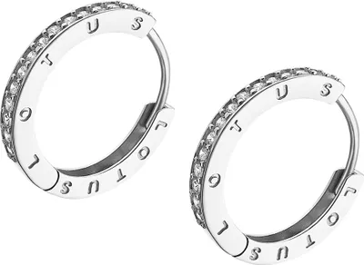 Image de Lotus Silver TRENDY | Boucles d'oreilles créoles en zircon LP1888-4/1